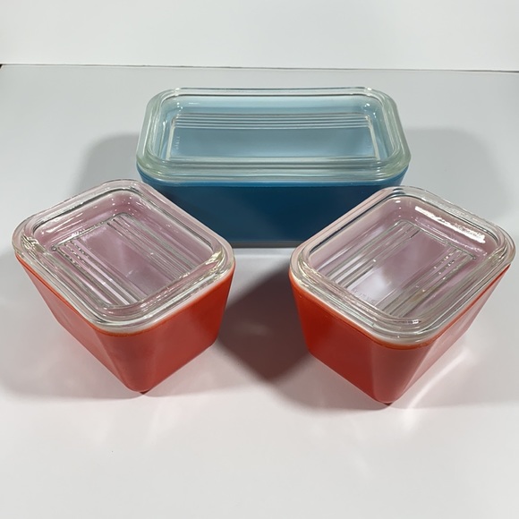Vintage Pyrex! Refrigerator dish set of 3 - Picture 3 of 16